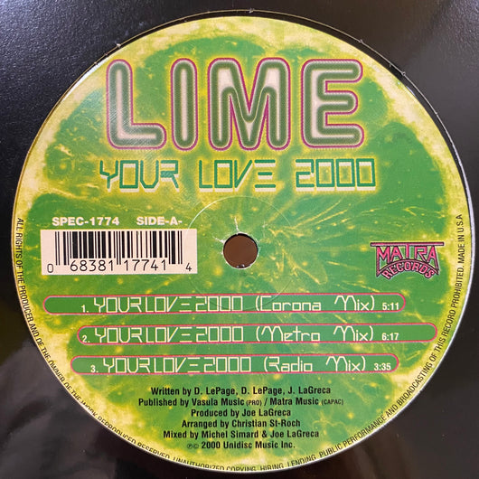 Lime - Your Love 2000 12