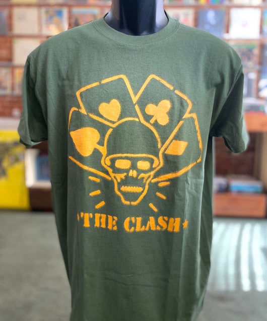 Clash, The - Yellow on Green T Shirt