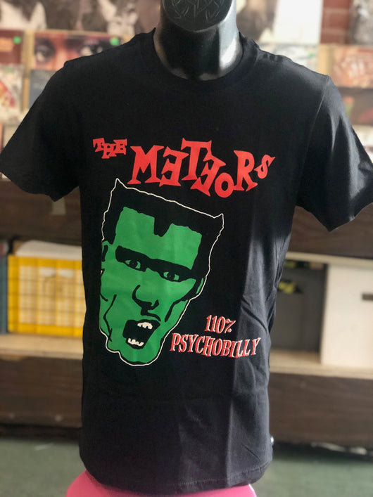 Meteors, The - 110% Psychobilly Black T Shirt