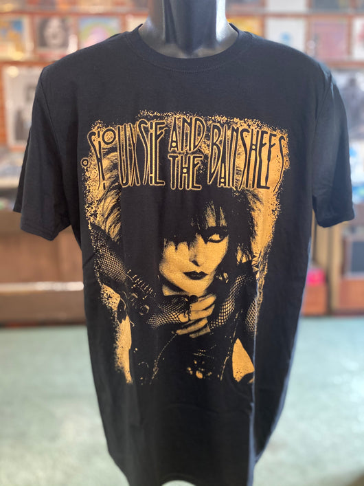 Siouxsie & the Banshees - Beige on Black T Shirt